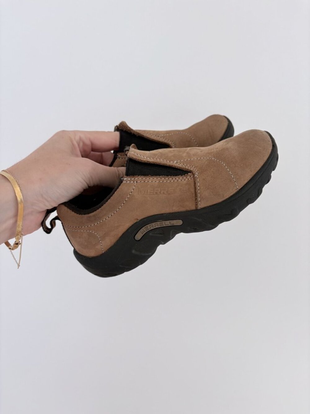 Merrell Jungle Moc Suede Slip-On Shoes Tan